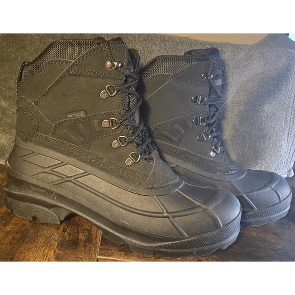 Kamik - Fargo - size 9 - Men\'s winter Boot-Waterproof, Insulated to -40F, Black main image 9